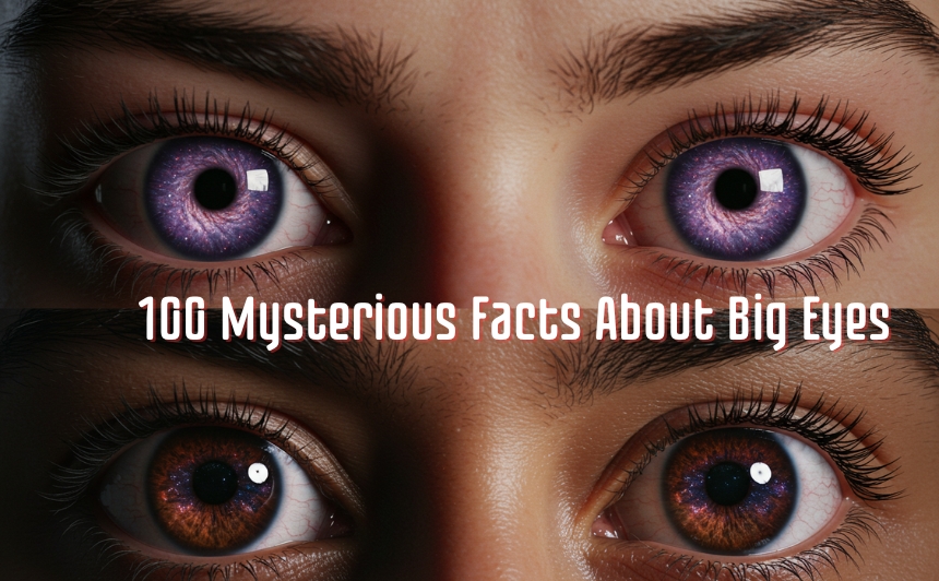 Dive into 100 mysterious facts about big eyes, exploring science, beauty, psychology, myths, and symbolism behind large, captivating eyes