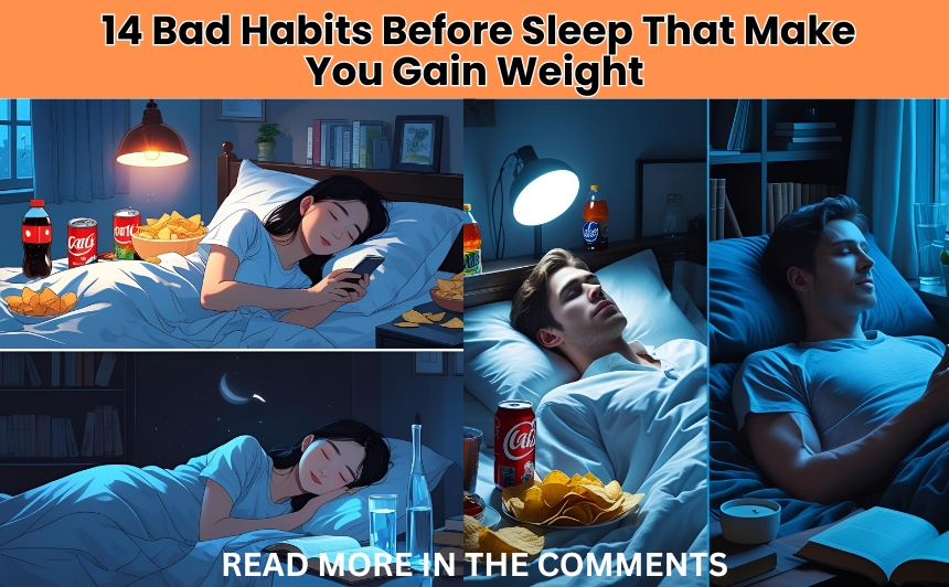 These 14 bad habits before sleep could be silently making you gain weight overnight. Discover what to avoid for healthier, leaner mornings.