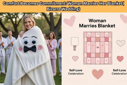 A woman marries her blanket in a bizarre wedding ceremony, claiming it gives her love, comfort, and warmth. See why this true story went viral.