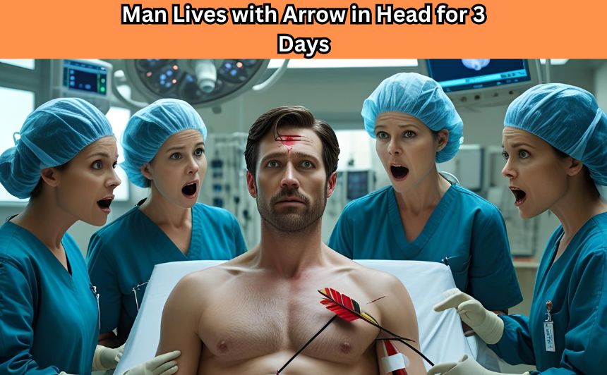 Man lives with arrow in his head for three days and miraculously survives — a bizarre true story that defies all medical logic.