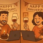 long distance anniversary celebration